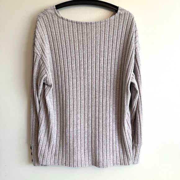 Dokotoo Women’s Size XL Gray Pullover Tunic Sweater V-Neck Casual Soft Weather - Picture 2 of 10